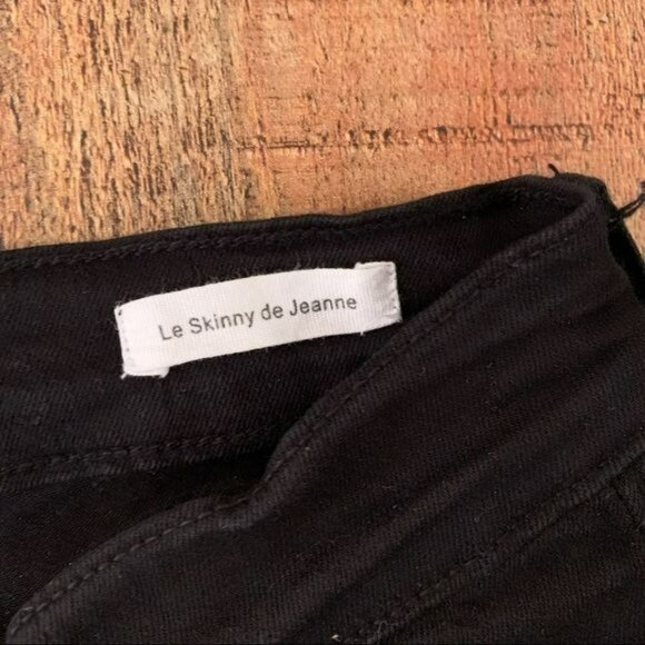 Frame denim women’s le skinny de Jeanne black distressed skinny jeans - 25 - Picture 6 of 11